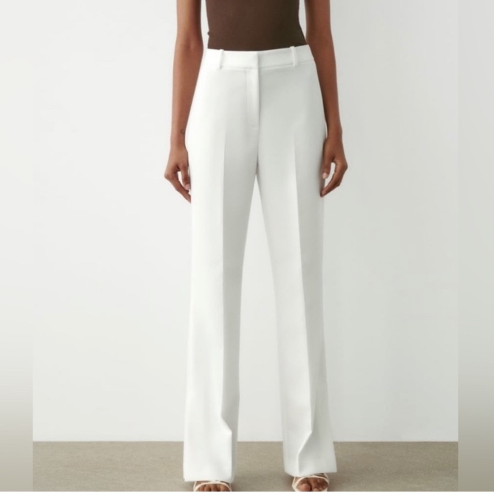 ZARA NEW straight cut pant with side slit New without Tags